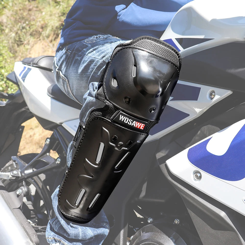 WOSAWE Sports Knee & Elbow Pads Motorcycle Knee Protection Ski Motocross Shin Guards Dirt Bike Off-road Cycling Knee Protector