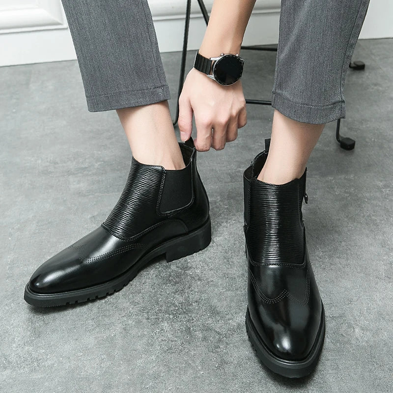 Golden Sapling Chelsea Boots Slip On - Knöchelhoch, EU Größe 42, Flacher Absatz Bequem
