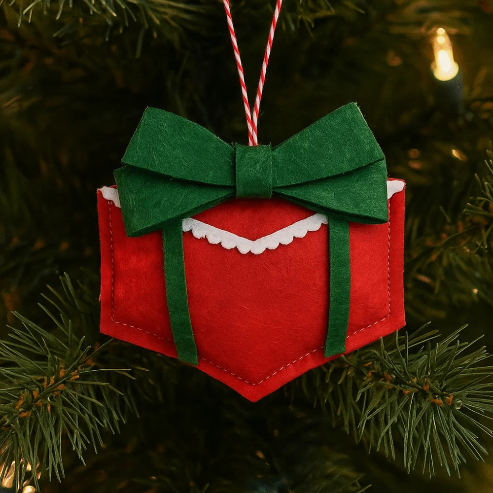 Gift Box Handgemachter Mini Weihnachtsschmuck - Größe 3 cm Material Holz