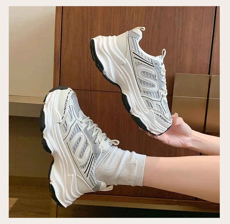 YBQJOO Sneaker Atmungsaktiv - Größe 36-41 Sohle Gummi