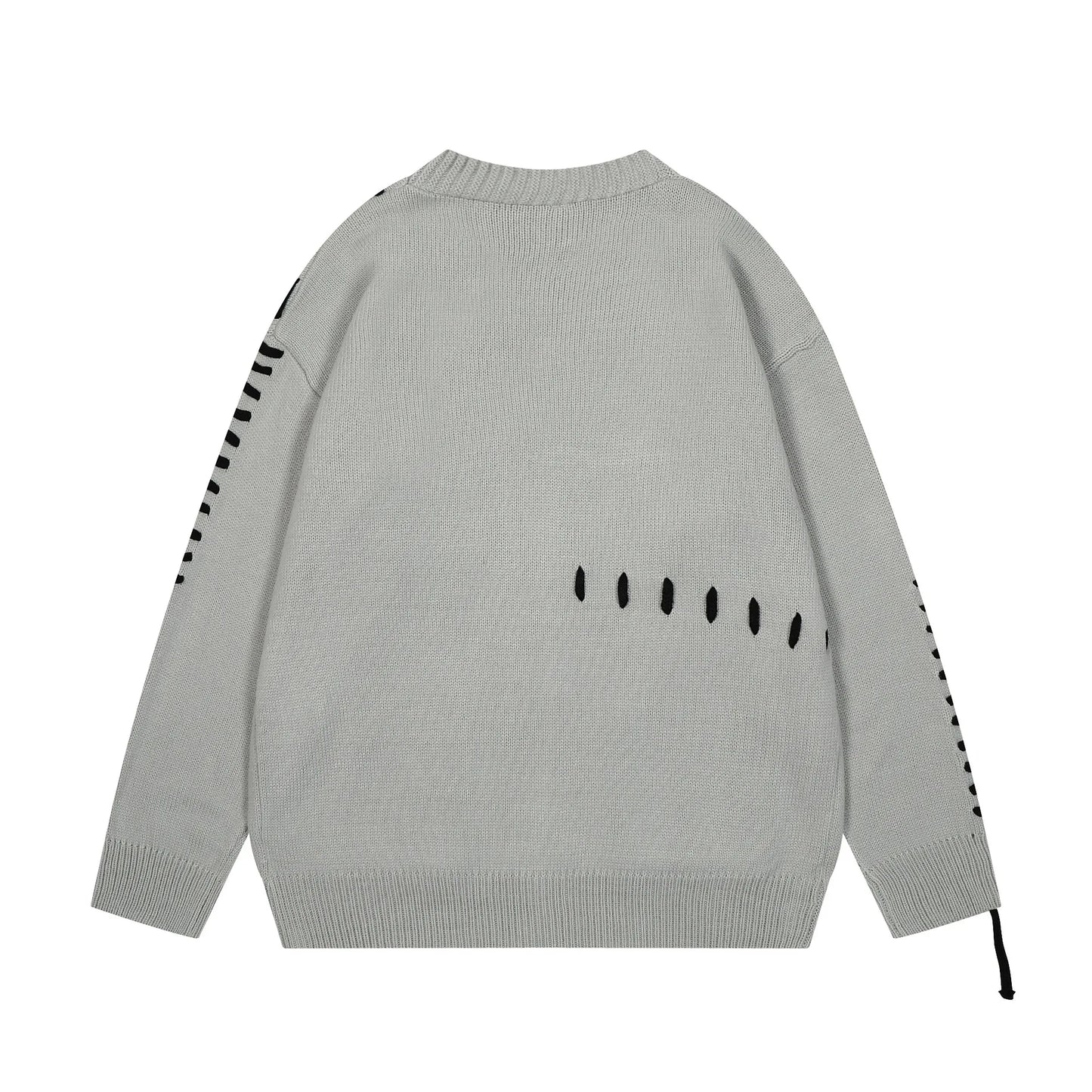 HANGJIACN Strickjacke Oversized Patchwork - Größe Oversized, Material Acryl, Patchwork Muster