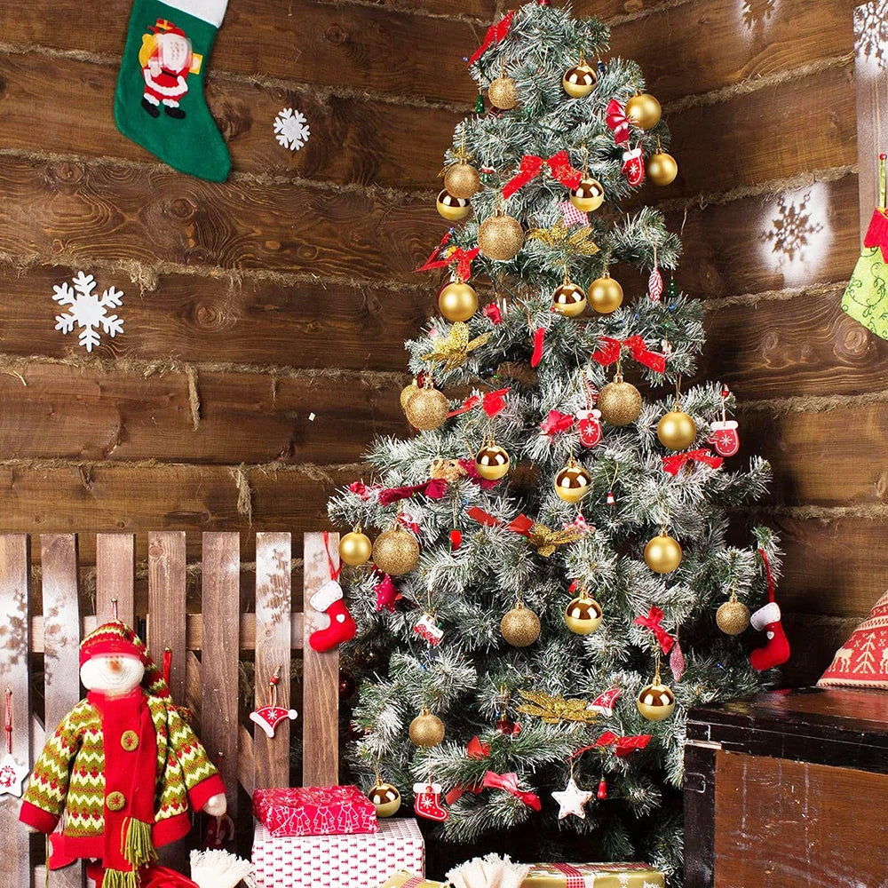 Surpsea KugelnSet Festliche Weihnachtskugeln - 24 Stück 3 cm Mehrfarbig