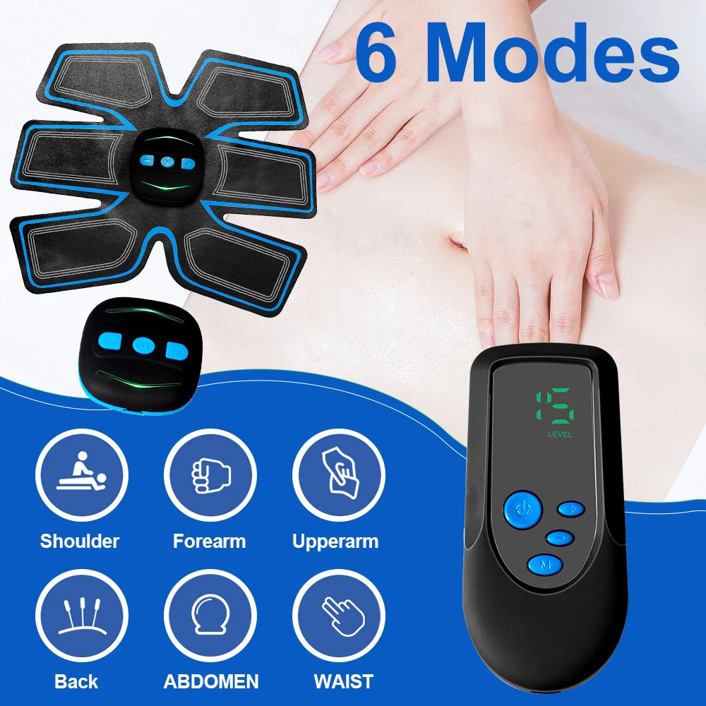 Electric Muscle Stimulator EMS Abdominal Hip Trainer  Fitness Training Home Gym Body Slimming Waist Trainer Loss Massager