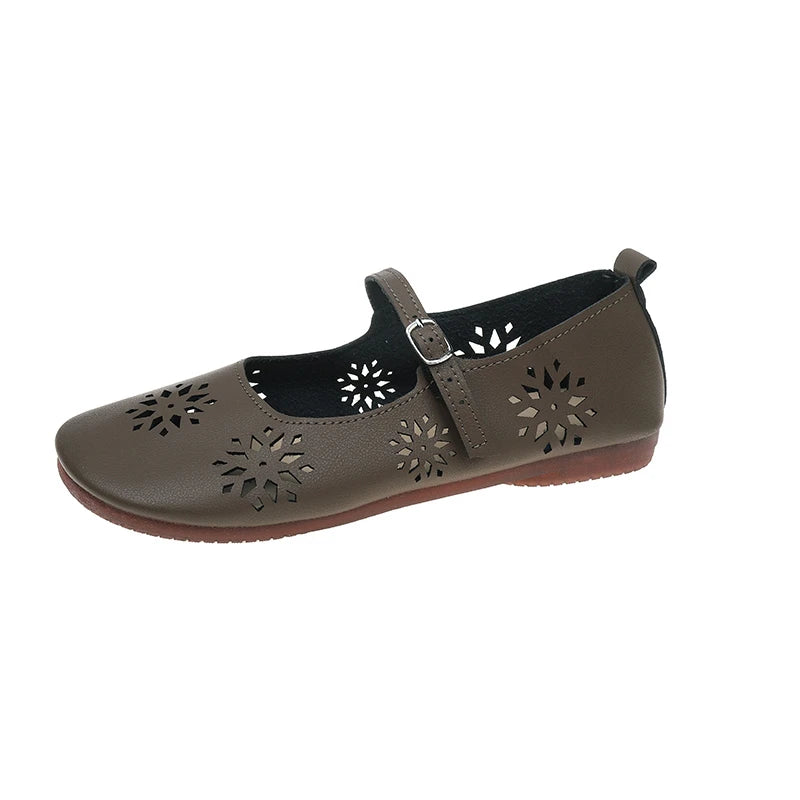 Frühling Herbst Design 2025 - Barefoot Ballet Mary Jane Damen Flache Weiche Schuhe - Hohle Weiche Sohle Casual Loafers