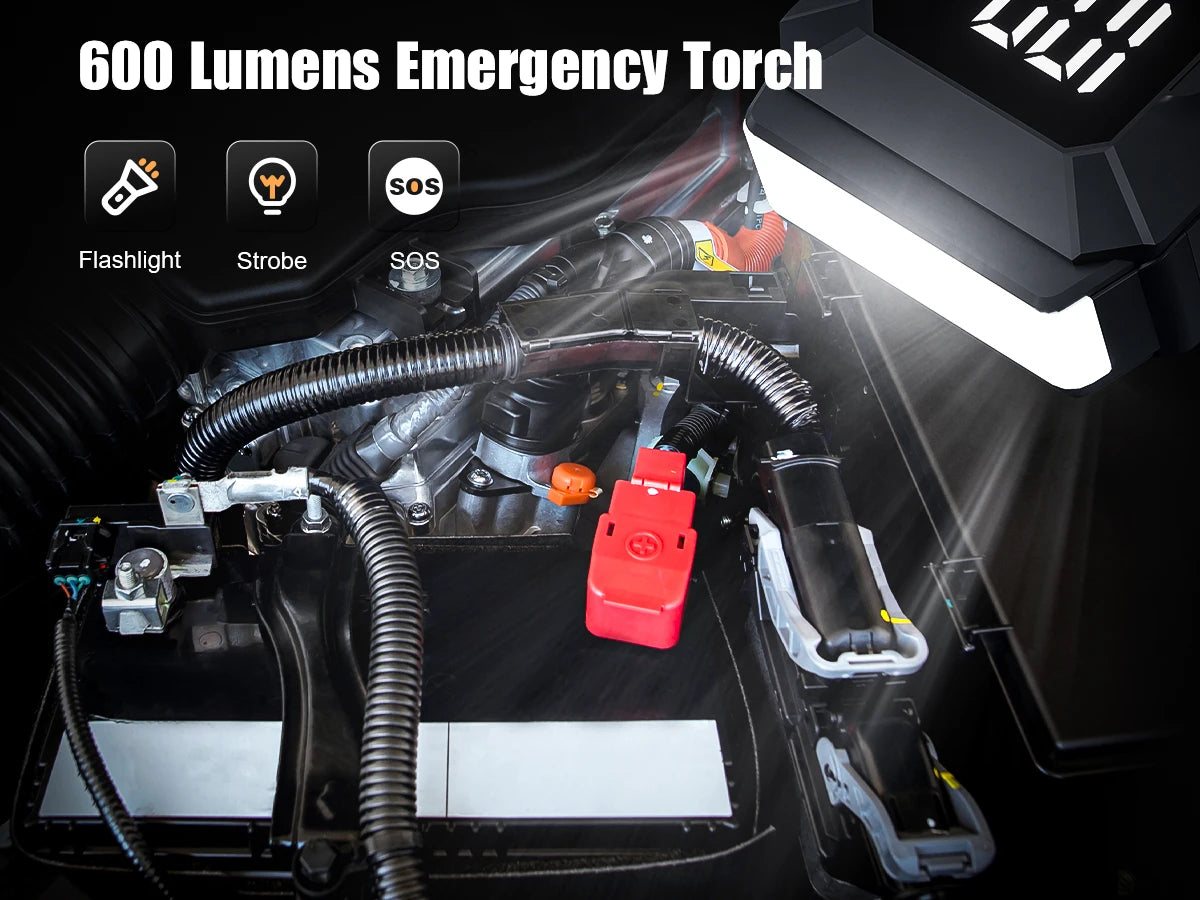 Povasee Jump Starter 5000 A Spitzenstrom - 12000-18000 mAh