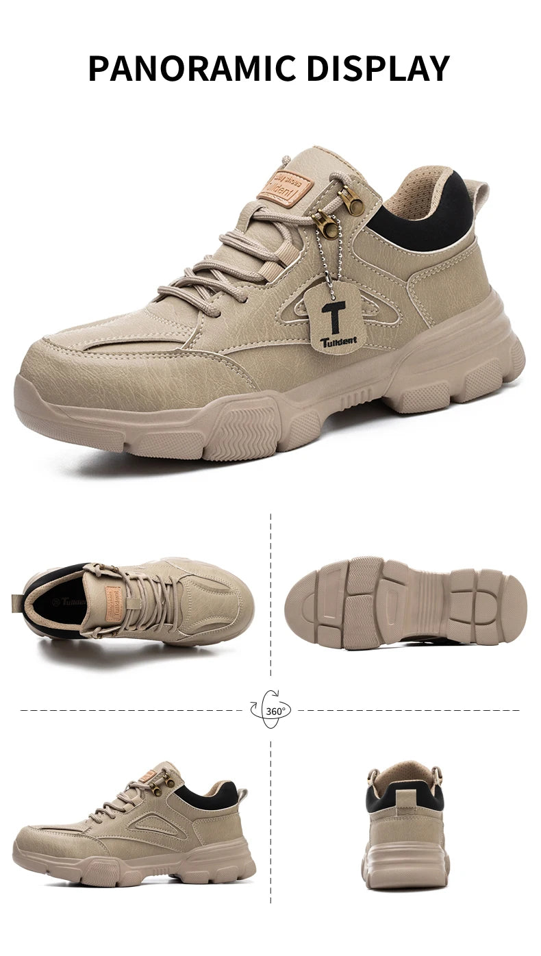 TANRDON W0484 Stahlkappe Sicherheitsstiefel - Größe 46 Leder