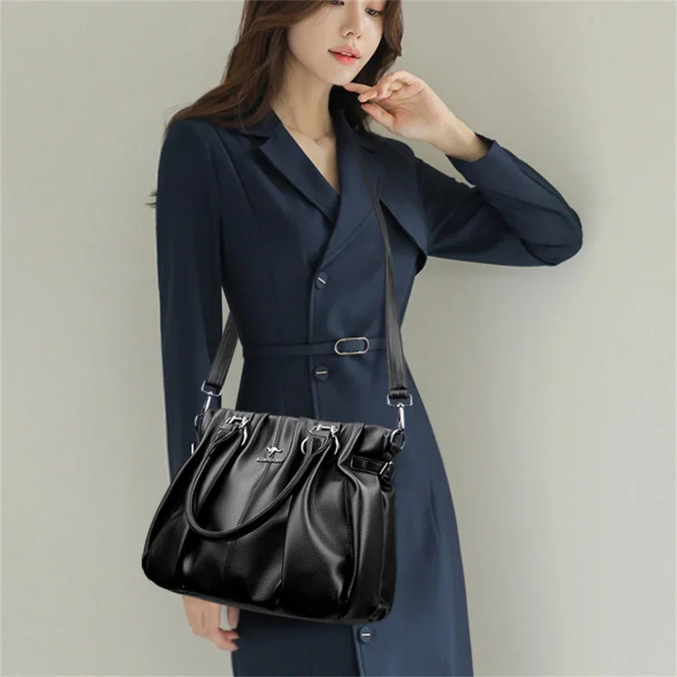 Genuine Brand Tote Bag Luxury Handbags for Women Mom Shoulder Crossbody Hand Bag Designer High Quality Soft Pu Leather Commuting