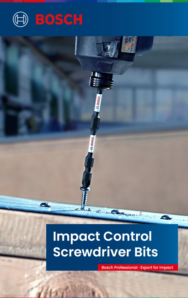 Bosch Resistant Impact Bits for Screwdriver Drill Accessories S2 Steel Metal Drills Bit Set for Bosch GDR/GDX Series Power Tools