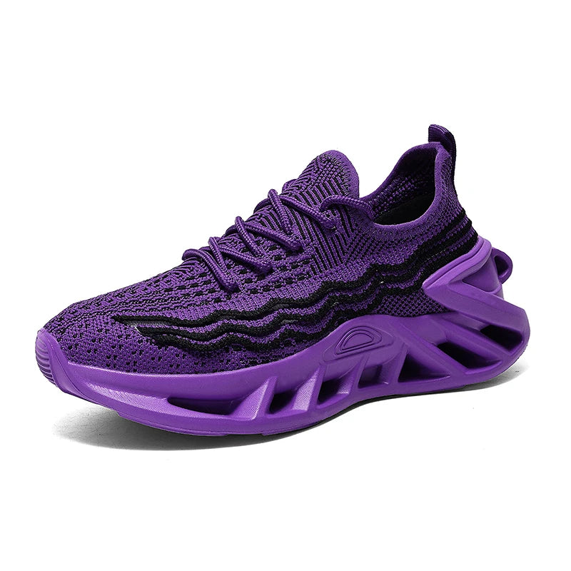 Herren Sneakers Leicht Laufschuhe Atmungsaktiv Mesh Komfortabel EVA Dick Sohle Rutschfest Tennis Walking Weiß Schuhe Für Männer