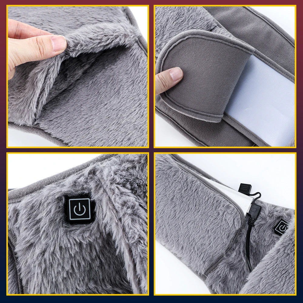 Electric Heating Belt Hand Warmer Winter Heater Waist Warmers Hot Compress Abdominal Lumbar Uterus Warming Pad USB Charging