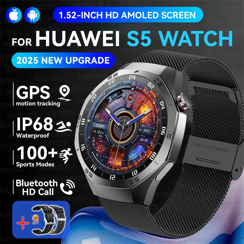 Huawei GT5 Pro AMOLED Display - 1.52 Zoll GPS IP68 Puls