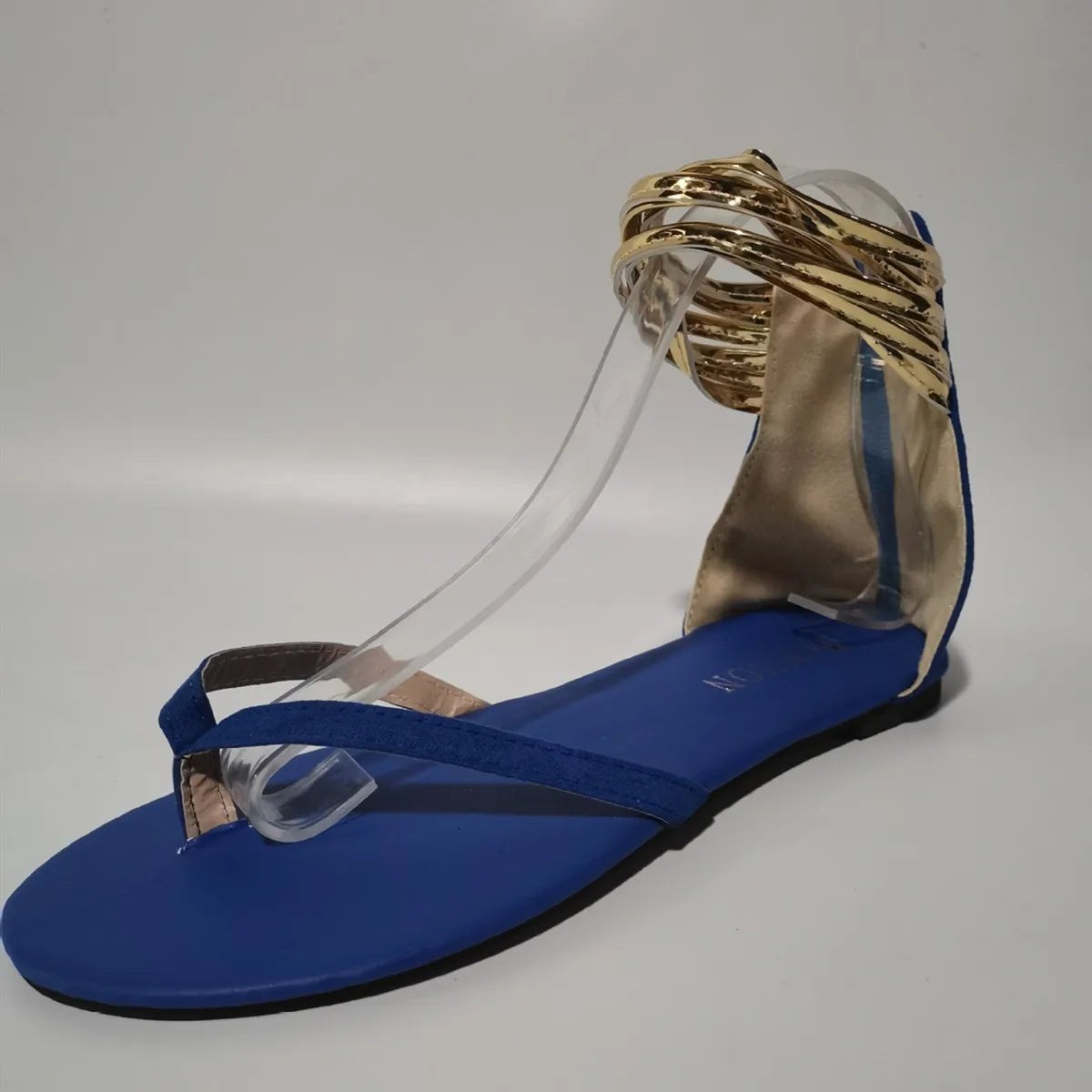XXCZDOU Sandalen Flachkomfort - Reißverschluss Größe 43 Blau