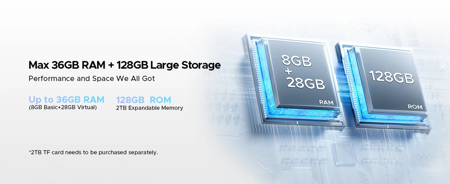 DOOGEE Tab G6 Pro Ultra Dünnes Metallgehäuse - 9000mAh, 8GB Ram, 128GB ROM