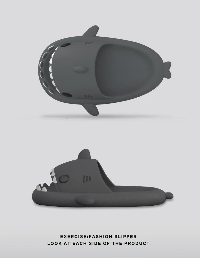 Frauen Cartoon Hai Hausschuhe Männer Innen Badezimmer Slides Sommer Paar Mode Flach Schuhe Sandalen Heim Weich EVA Strand Flip Flops