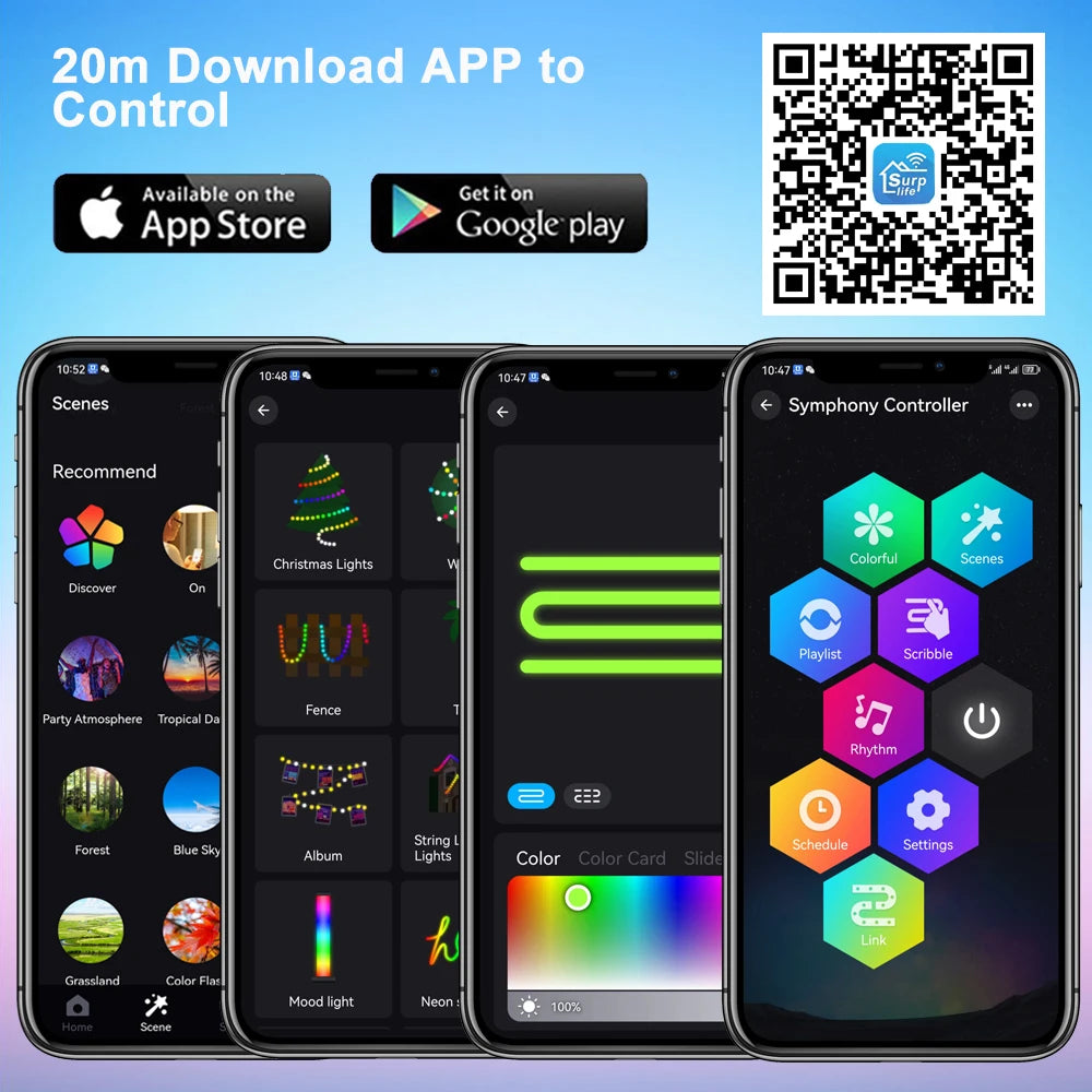 FUNZENXIN WS2812B RGBIC USB Strip BT-Musiksteuerung - 5V, Länge 5–15 m