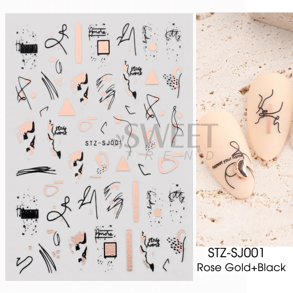SWEET TREND JINO 3D Blumenaufkleber - 12 Stück Matte S