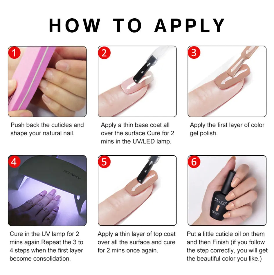 NailCO Gel Nail Polish Nail Art Translucent Vernis Semi Permanent UV LED Lamp Gel Manicure for Gel Polish Nail Glue Productos