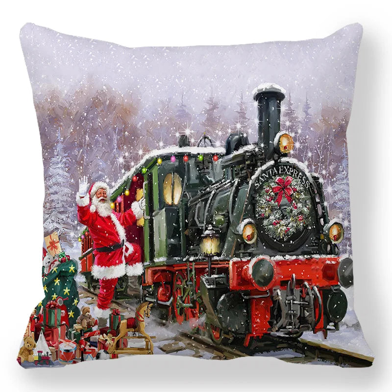 2025 New Year Christmas pillow case 30*50cm,40*40cm,45x45cm, cushion cover home Christmas decoration pillow case