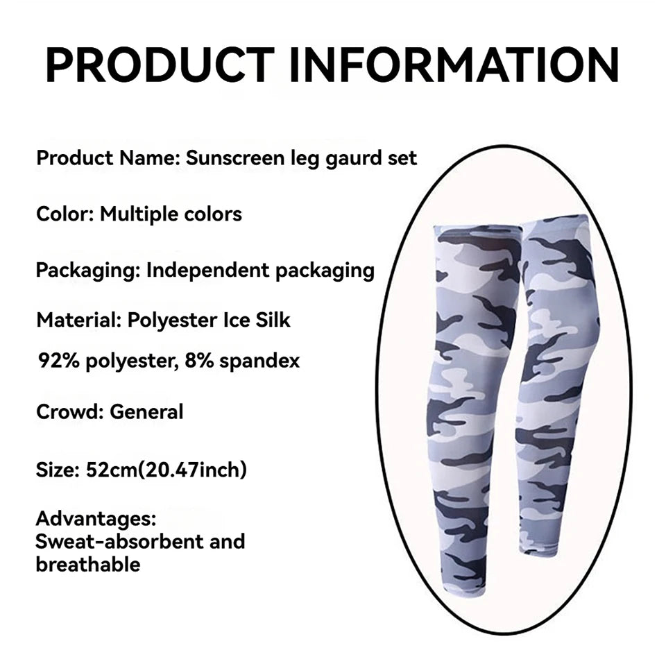Bein-Ärmel 2025: GTUBIKE Ice-Silk UV-Protection - Cycling Compression Collection