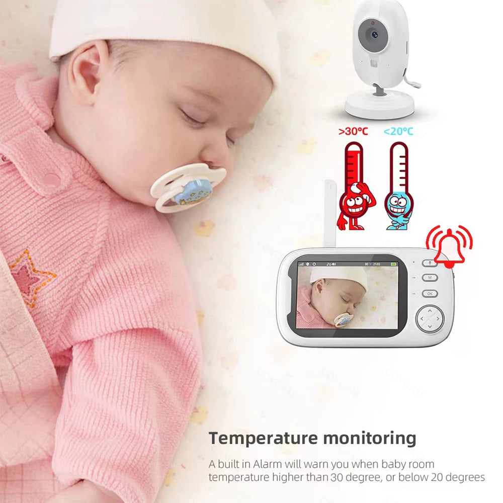 Baby-Monitor 2025: Cdycam 3.5" Wireless-Video - Night Vision Collection