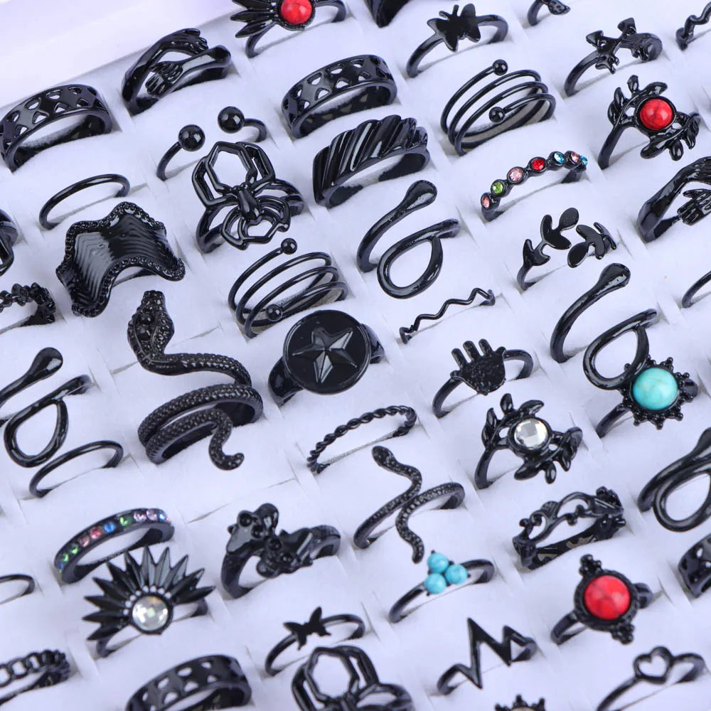 Zhang V Gui Punk Fingerring Set - 10/20/30/50 Stk Zink