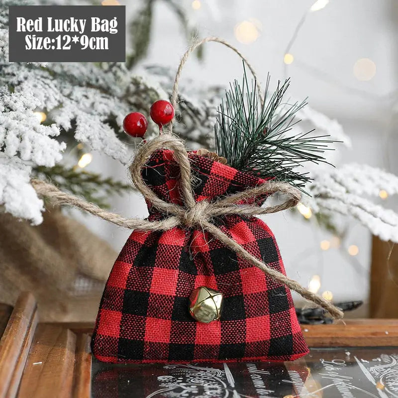 Weihnachtsdekoration, Weihnachtsbaum, Plüsch-Anhänger, Weihnachtsmann, kleine Glocke, Elch, Schneeflocke, Schleife, Stern, Glückstüte, Zuckerstangen-Anhänger