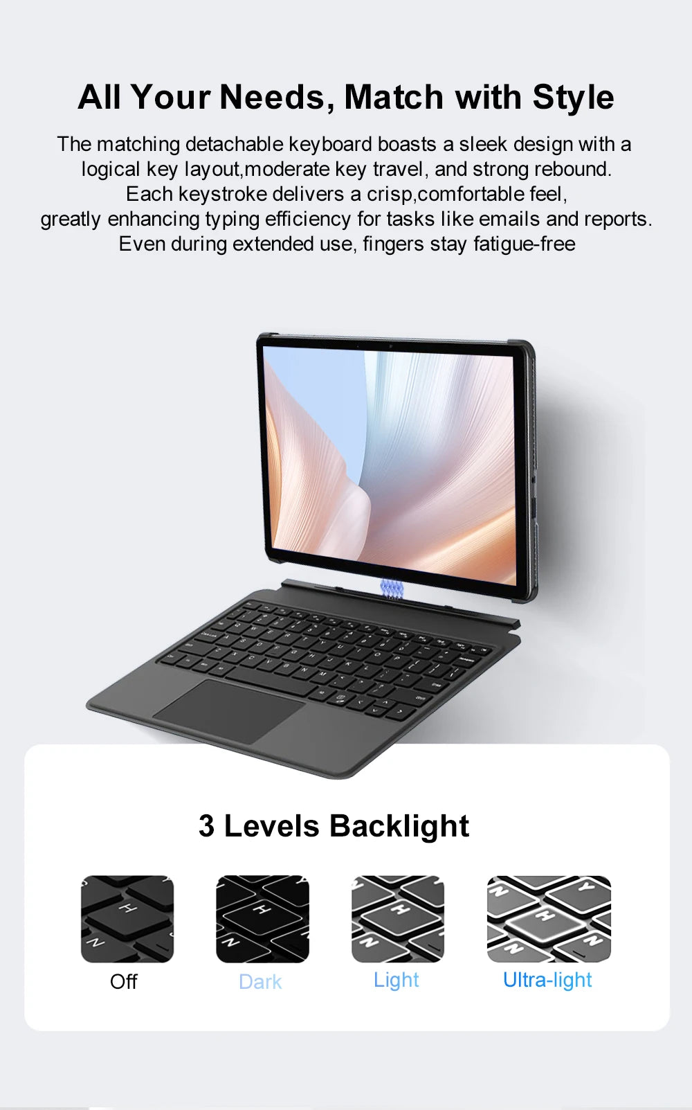 Ninkear X10 2-in-1-Laptop - 12GB RAM, 256GB SSD, 10,1 Zoll