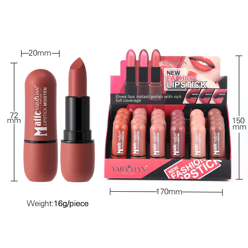Lippenstift 2025: 6 Colors Sexy Matte Lipstick Waterproof Long Lasting - Color Rendering Non-stick Velvet Lips Liner Pencil Woman Makeup Cosmetics Collection