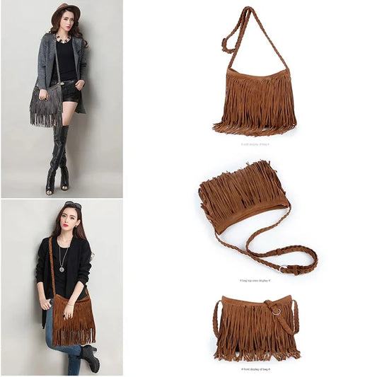 Fuyaozhishangcn Crossbody Tasche Quaste - Polyester 20x6x4