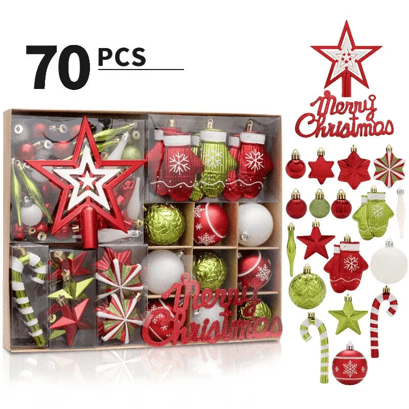 Nordstern 204 Christbaumschmuck Kugeln - 70 Stk, Durchmesser 2–5 cm