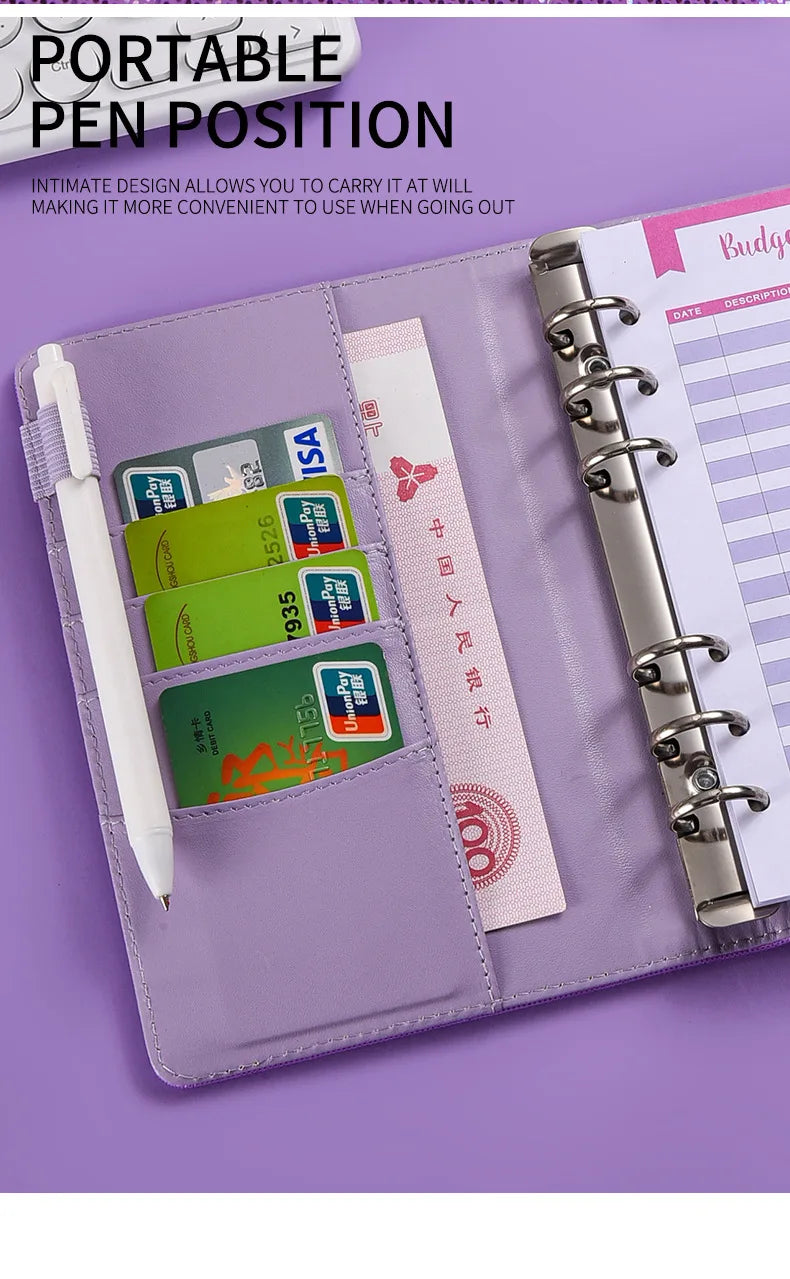 A6 Colorful Laser Macaron Creative PU Notebook