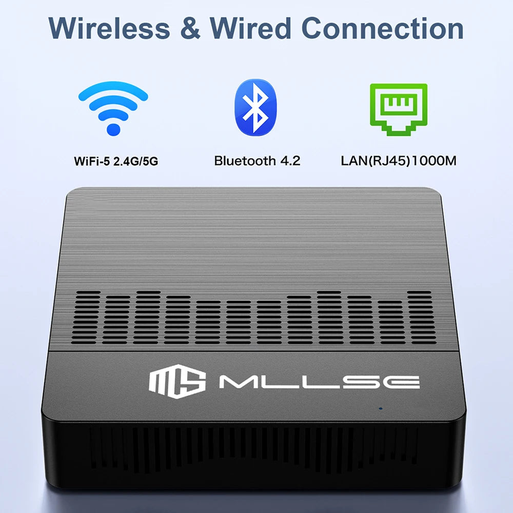 Mini PC compact MLLSE M2 Air - 128 GB ROM, N4000, 6 GB RAM