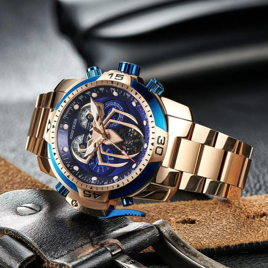 REEF TIGER design sport automatic watch spider dial