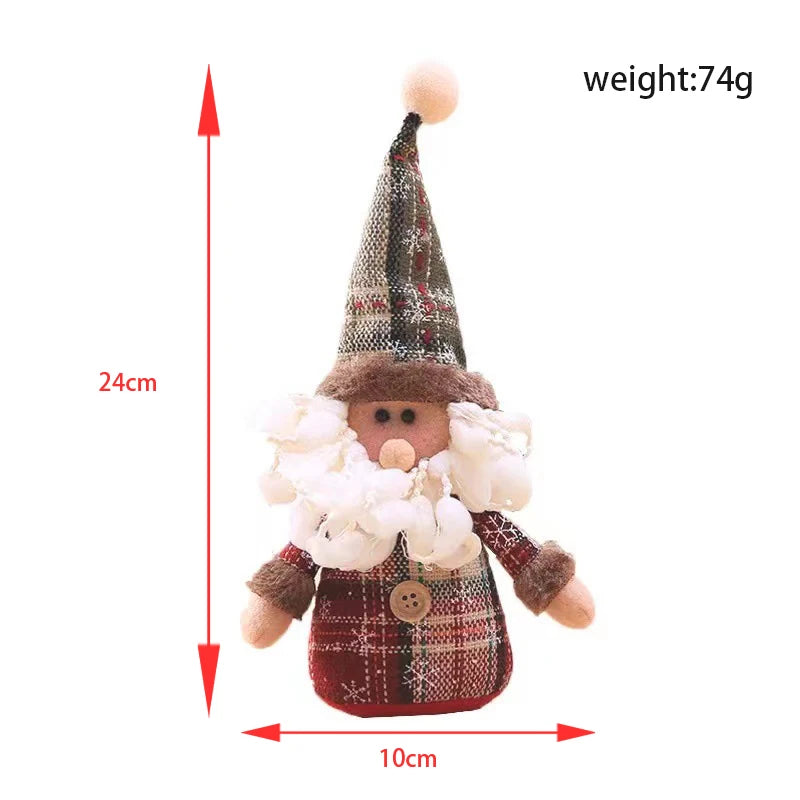 G6D1N9 Weihnachtsmann Puppe - Größe 25 cm, Material Stoff