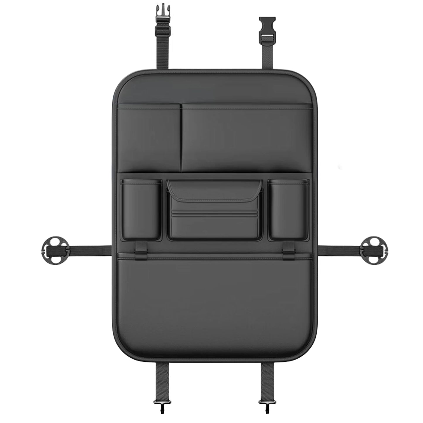 PU Car Backseat Organizer Storage Bag Multi-function Large Capacity Seat Back Storage Organizer Hanging Bag Protector Pad