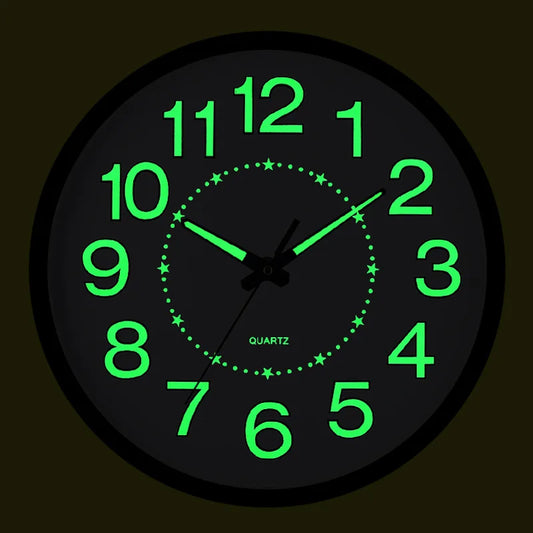 ALLOYSEED Luminova Wanduhr - 12 Zoll Geräuschlos Kunststoff
