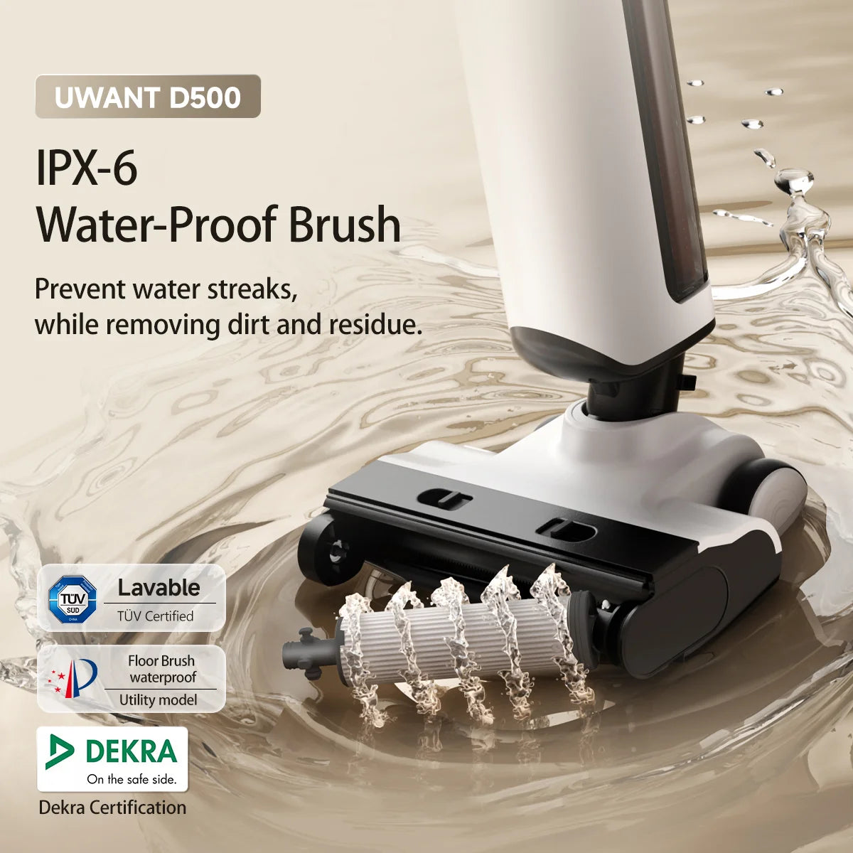 UWANT D500 Nass-Trockensauger Selbstreinigend-Staubbox 0,6-1 L 24x26x11