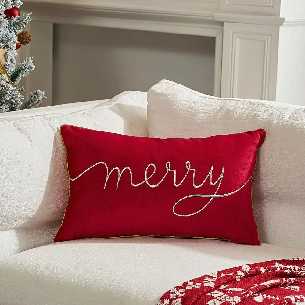 30x50cm Christmas Pillowcase Home Textile Throw Pillow Cover Cushion Case Pillowslip Xmas Home Decor Soft Rectangle Pillow Cover