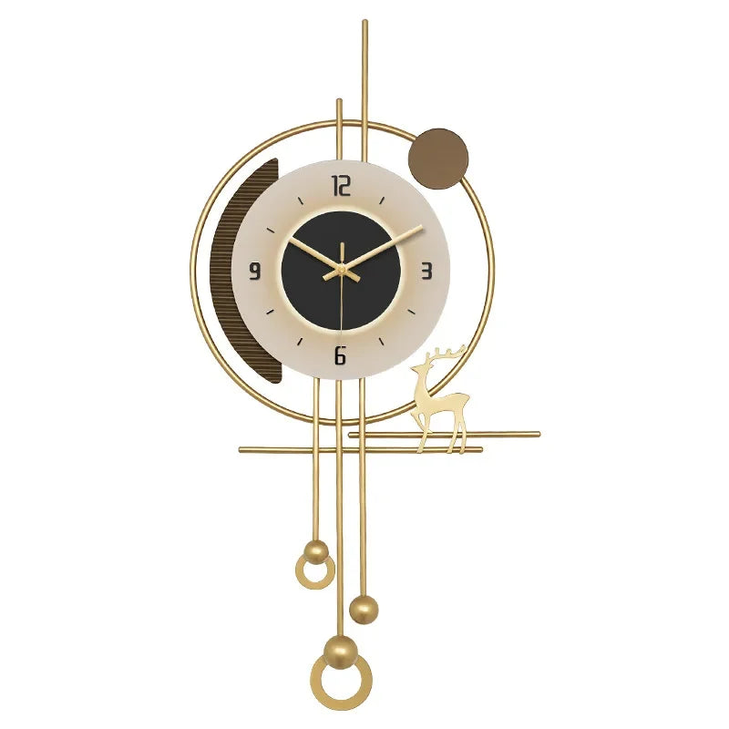 W Quartz Wanduhr Modern - Groß 60cm Leise Batterie