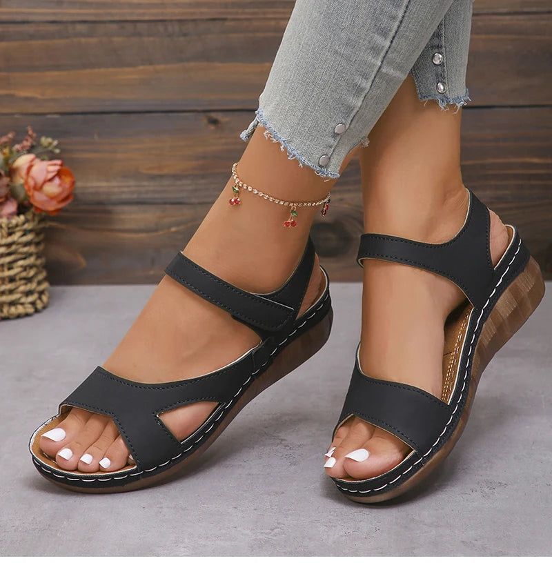 Women's Sandals Classics Summer Sandals Women 2025 Summer Shoes Woman Heels Sandals Wedges Heeled Shoes Elegant Sandalias Mujer
