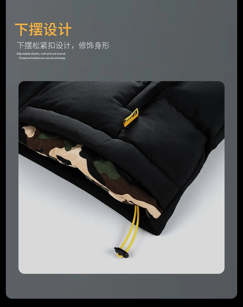 MAINKULCN Gepolsterte Kapuzenweste - Reißverschluss, Fleece-Fütterung, Größe 9XL 10XL