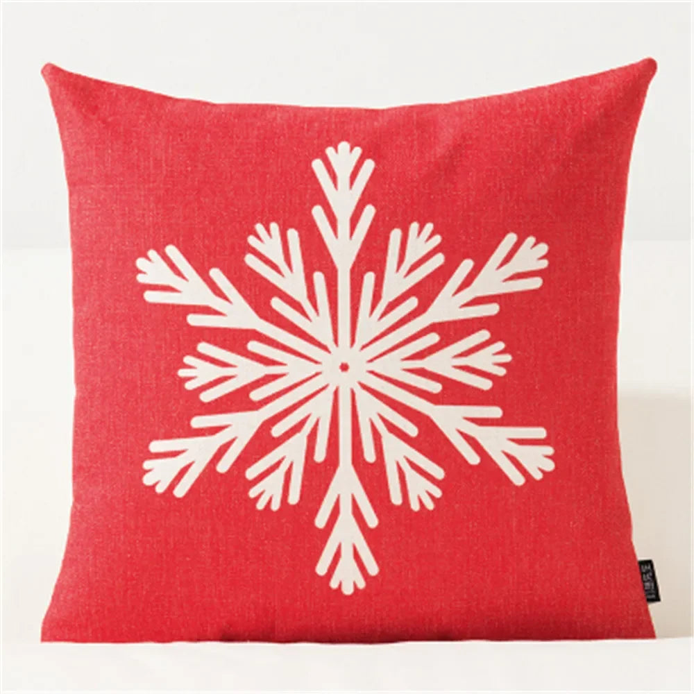 Christmas Decorations for Home Pillow Cover Decoratives Polyester Merry Christmas Snowman Snowflake Deer Pillow Cushion Cover