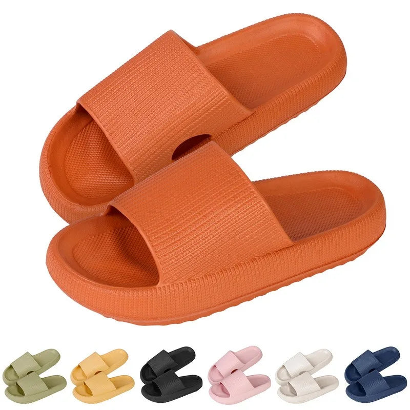Frauen Dick Plattform Cloud Hausschuhe Sommer Strand Eva Weich Sohle Slide Sandalen Freizeit Männer Damen Innen Badezimmer Anti-Rutsch Schuhe