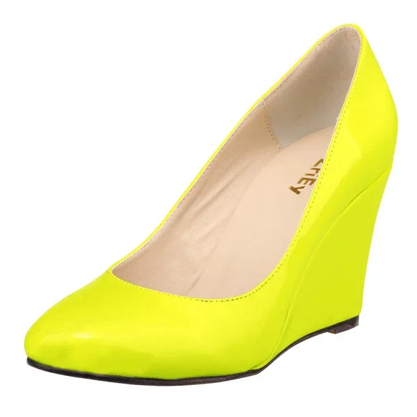 Women Wedges High Heels Pumps Shoes Elegant Spring Casual White Nude Platform Heeled Office Party Wedding Shoes Large Size 42