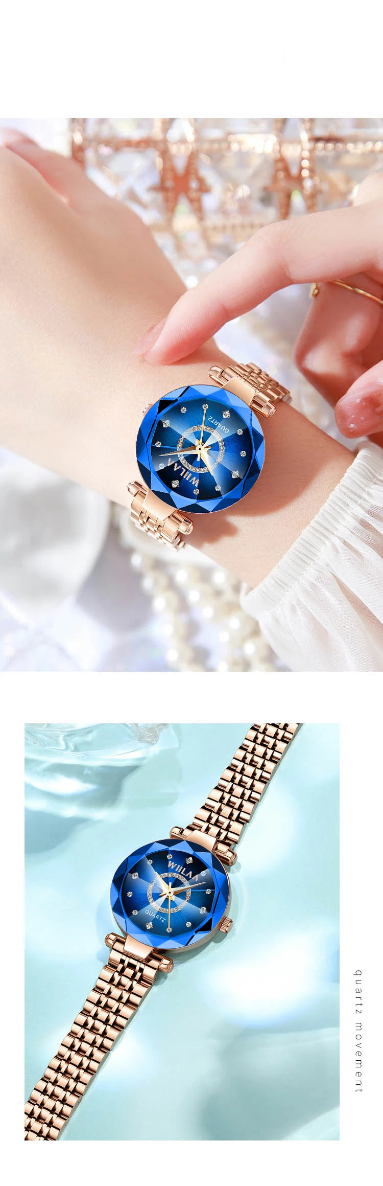 Damen-Uhr 2025: Luxury-Brand Top-Rhinestone - Gold Clock Collection