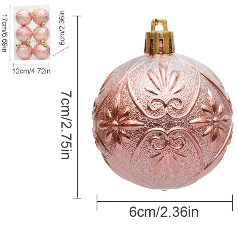 Choice Christbaumkugeln Bruchsicher - Kunststoff 6 Stück 4 cm