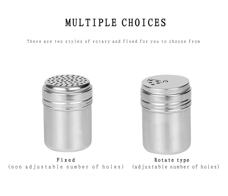 Multi-purpose Stainless Steel Seasoning Jar Toothpick Holder Salt Sugar Bottle Rotating Cover Spice Pepper Shaker Kitchen Gadget