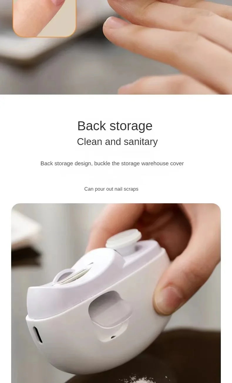 Electric Nail Clipper Grinding and Polishing 2 in 1 Multifunctional Portable Automatic Nail Grinder Electric Manicure Tool
