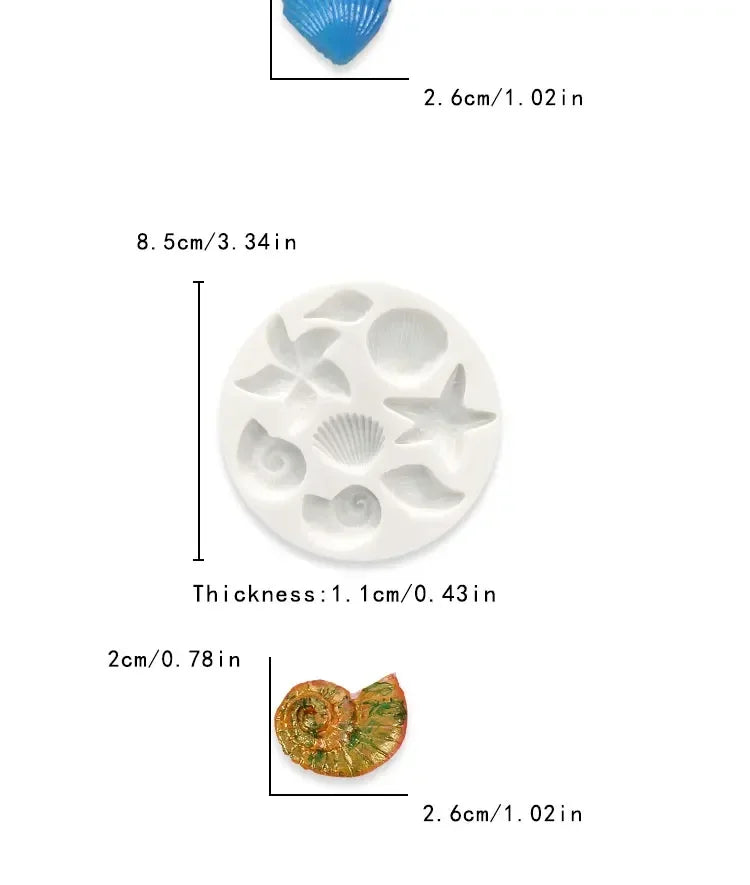 Silicone Shell Cake Mold, Conch Fondant & Chocolate Baking Mould Set, DIY Cake Decorating Tools for Cupcakes