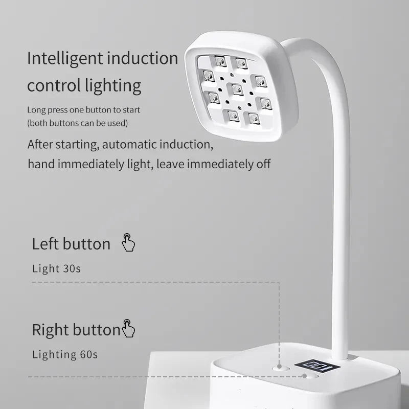 Rechargeable Sun uv Led Nail Lamp Professional uv Light for Gel Nails,Mini Nail Dryer Led uv Light Lamp for Nail Art Salon